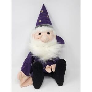 Folkmanis Folktails 22" Wizard Sorcerer Puppet Purple Gold Plush Toy